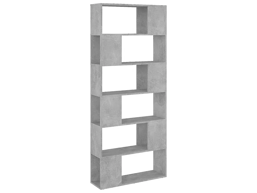 Modernes Bücherregal Raumteiler in Betongrau