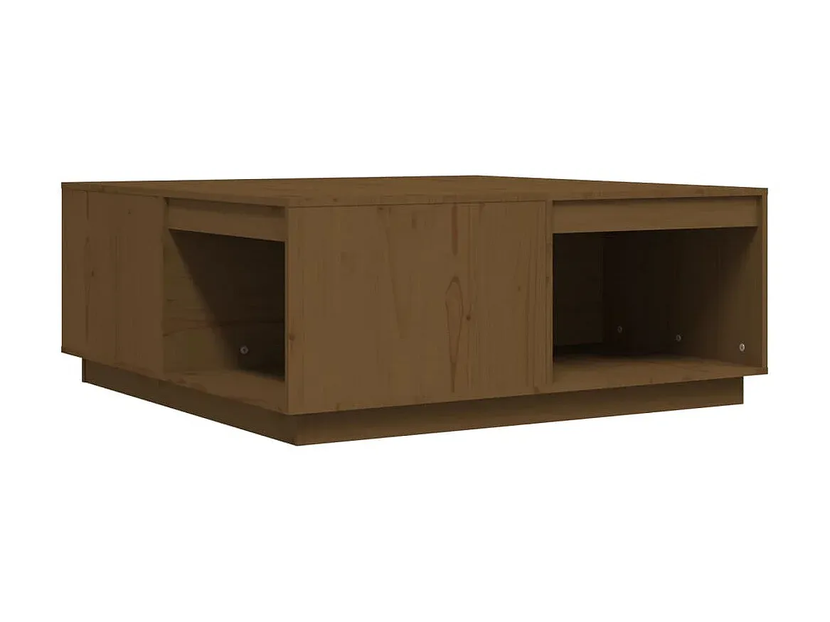 Rustikaler Holztisch im Honigton, 100x101x40 cm