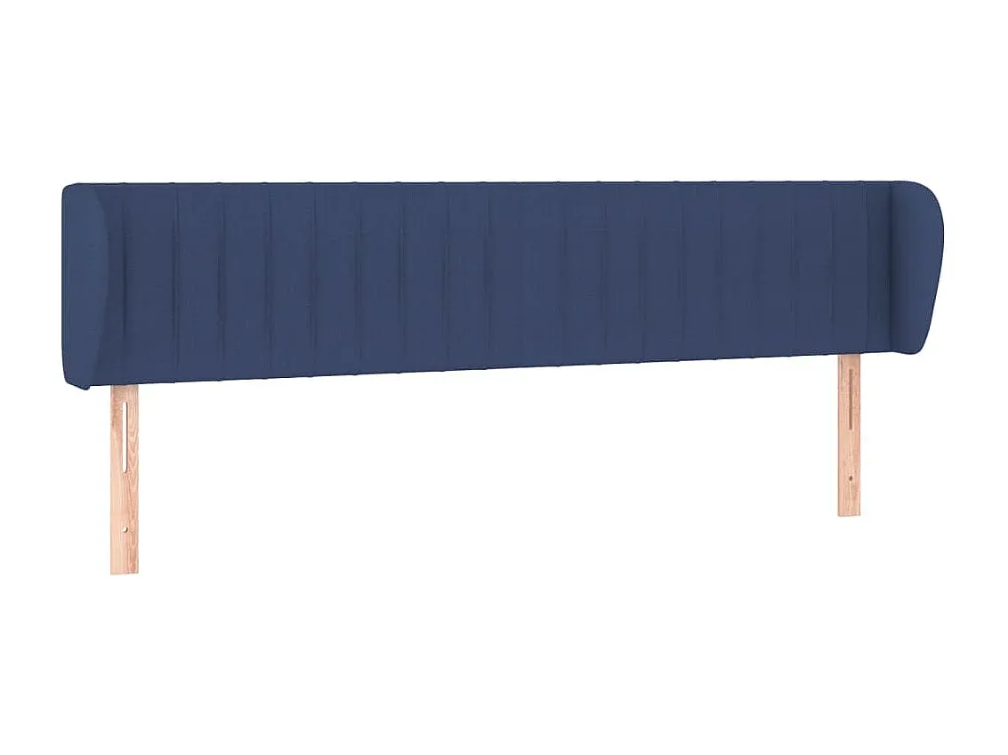 Blaues Kopfteil mit Ohren für Bett, 163x23x78/88 cm, Stoff
