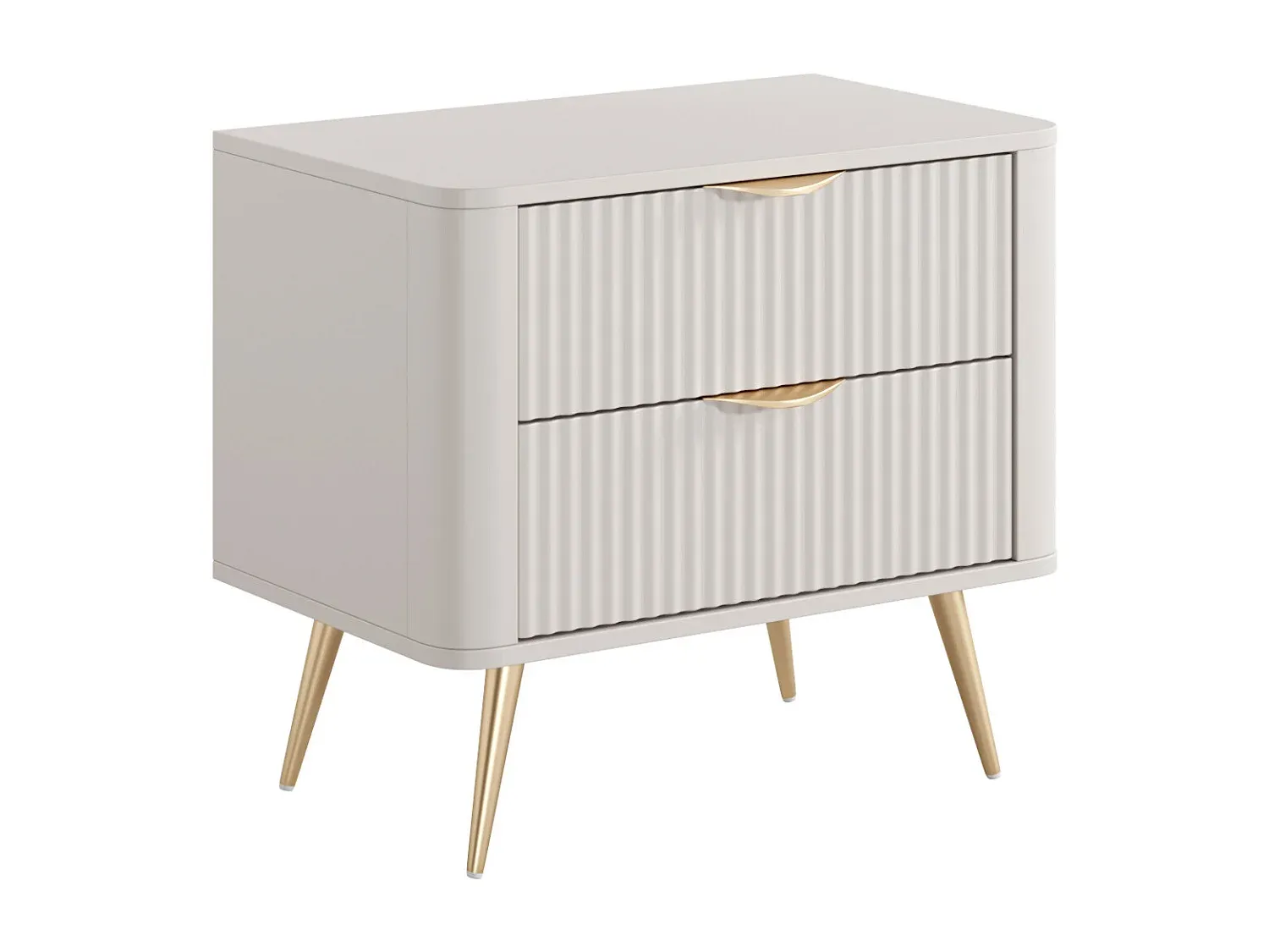 Beige Nachttische im 2er-Set mit Schubladen