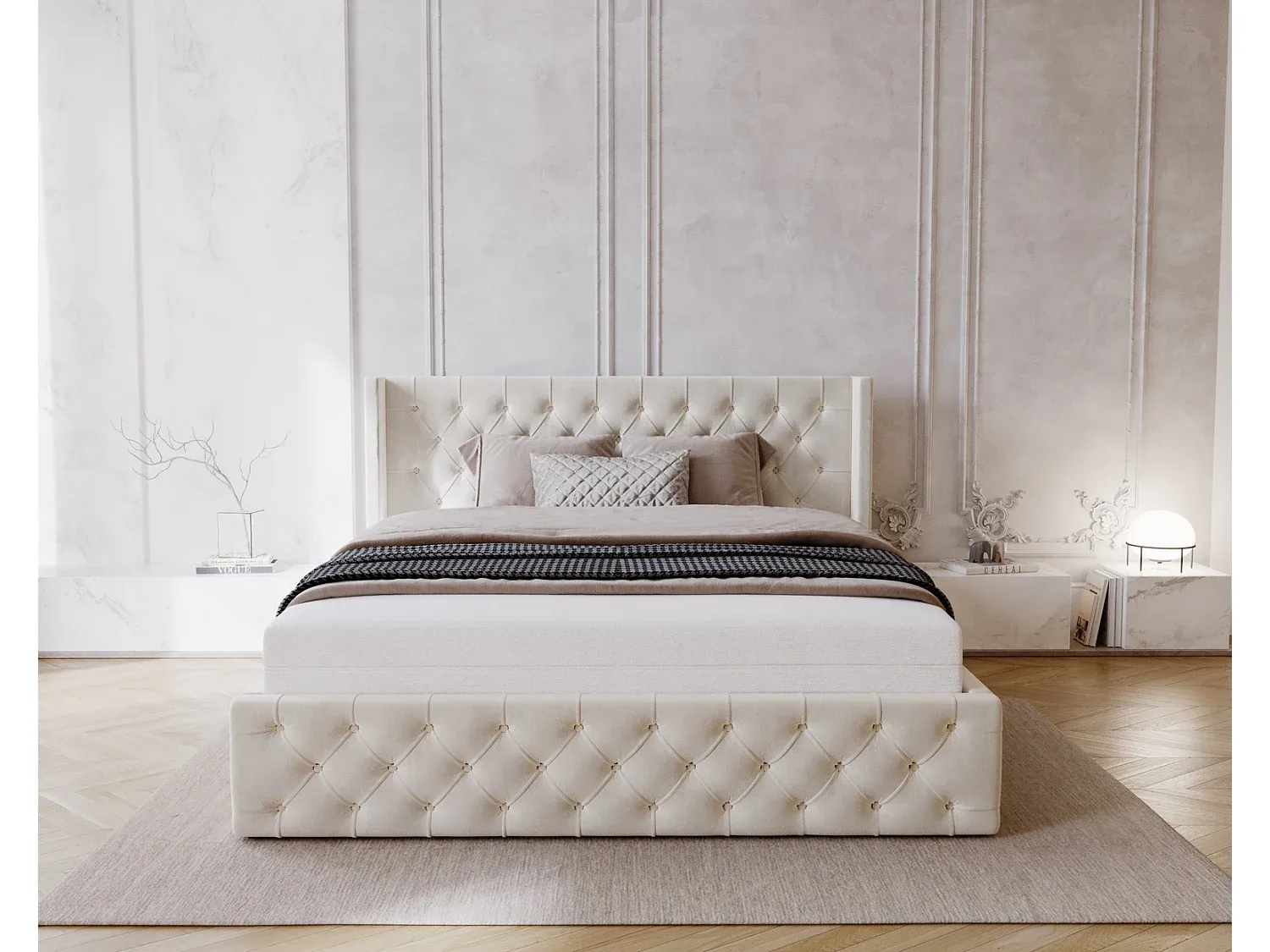 Komfortables Doppelbett 160x200 mit Stauraum