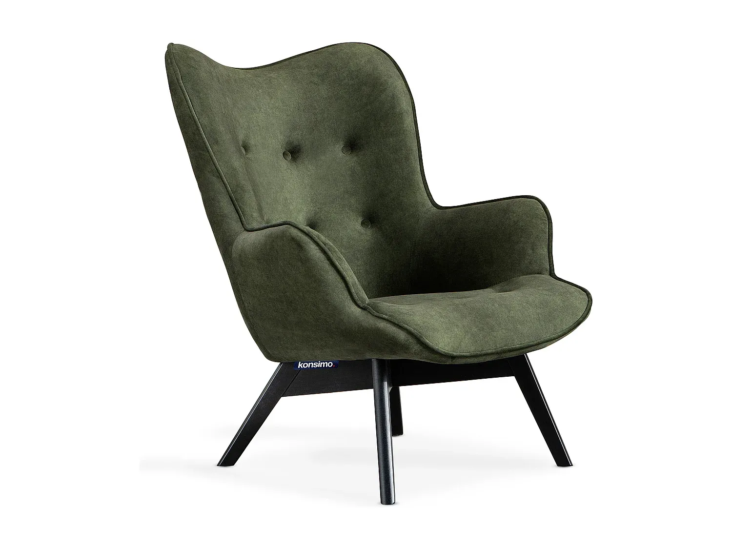 Moderner Einzelsessel in Dunkelgrün