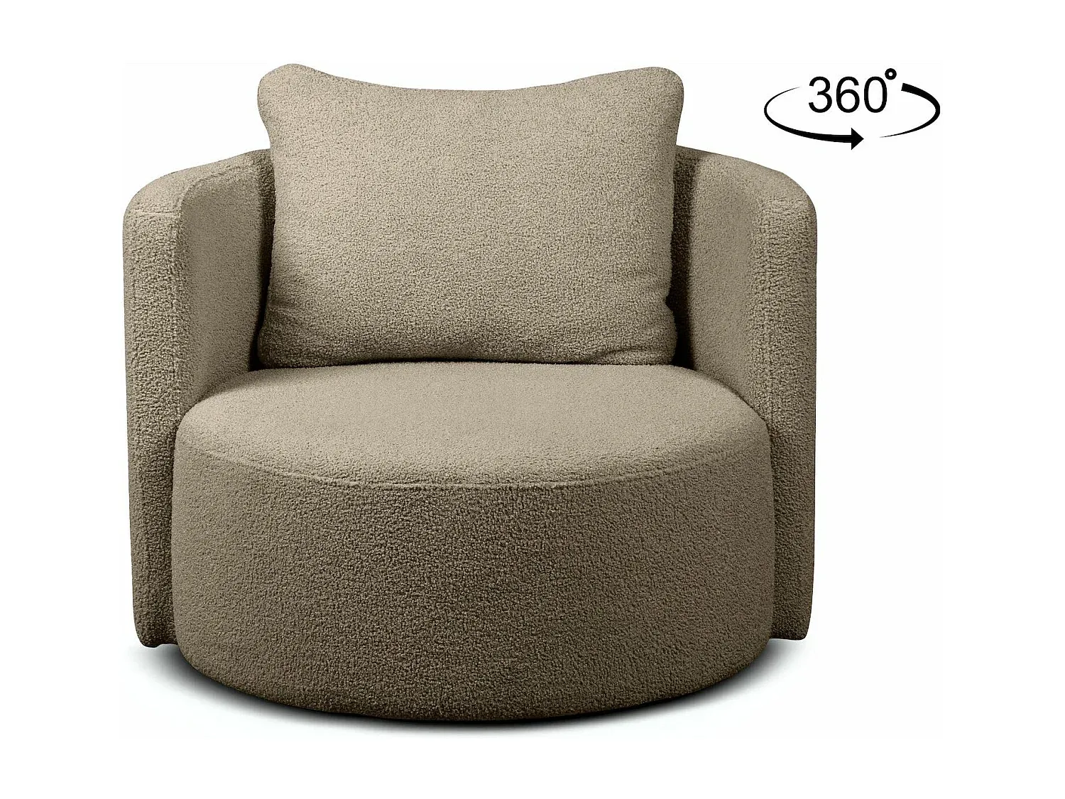 Verstellbarer Drehsessel in Braun