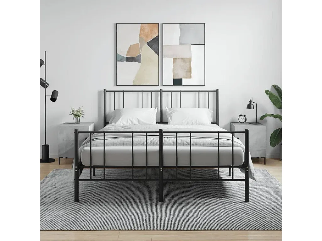 Nachttisch-Set, 2 Stück, Betongrau, 40x40x50 cm, Holzoptik