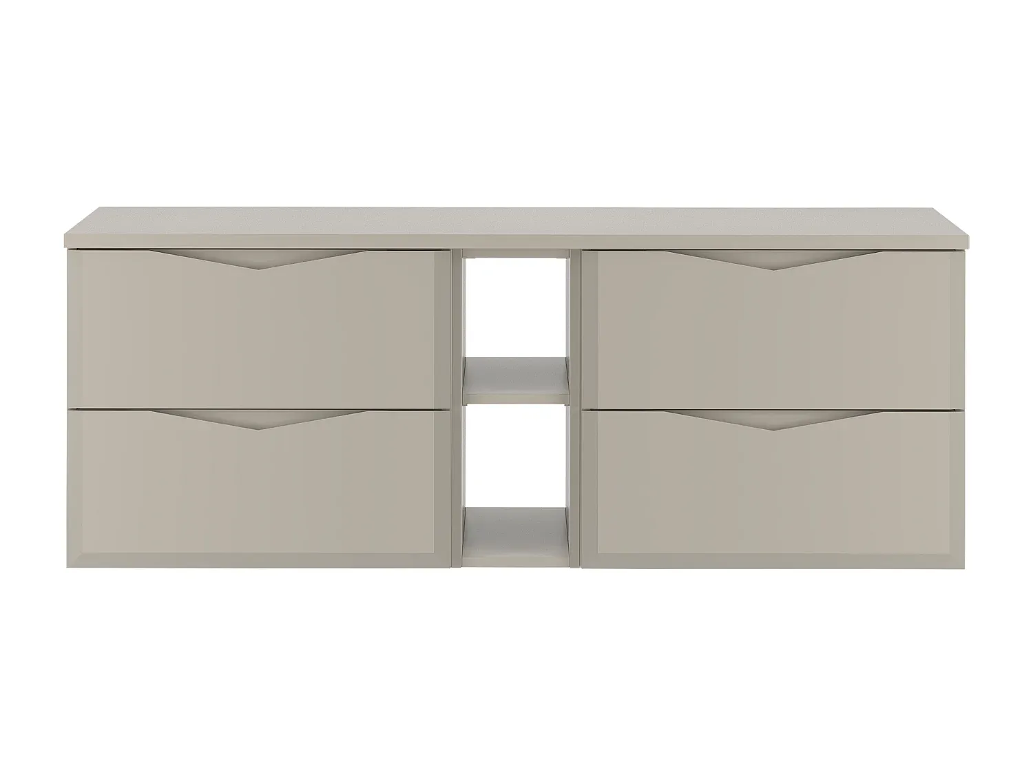 Modernes Badezimmerset mit Waschtisch und Regal