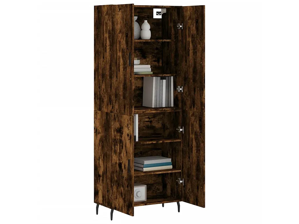 Elegante Hochkommode aus Räuchereiche 69,5x34x180 cm