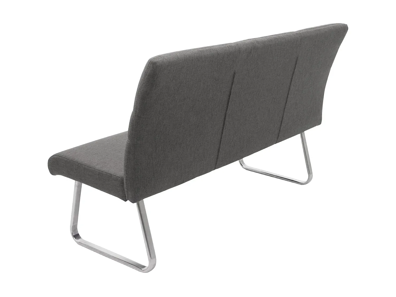 Moderne Gartenbank aus Holz, Grau-Braun, 160 cm