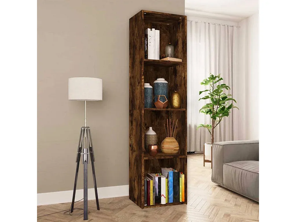 Moderner Stauraumschrank aus Räuchereiche