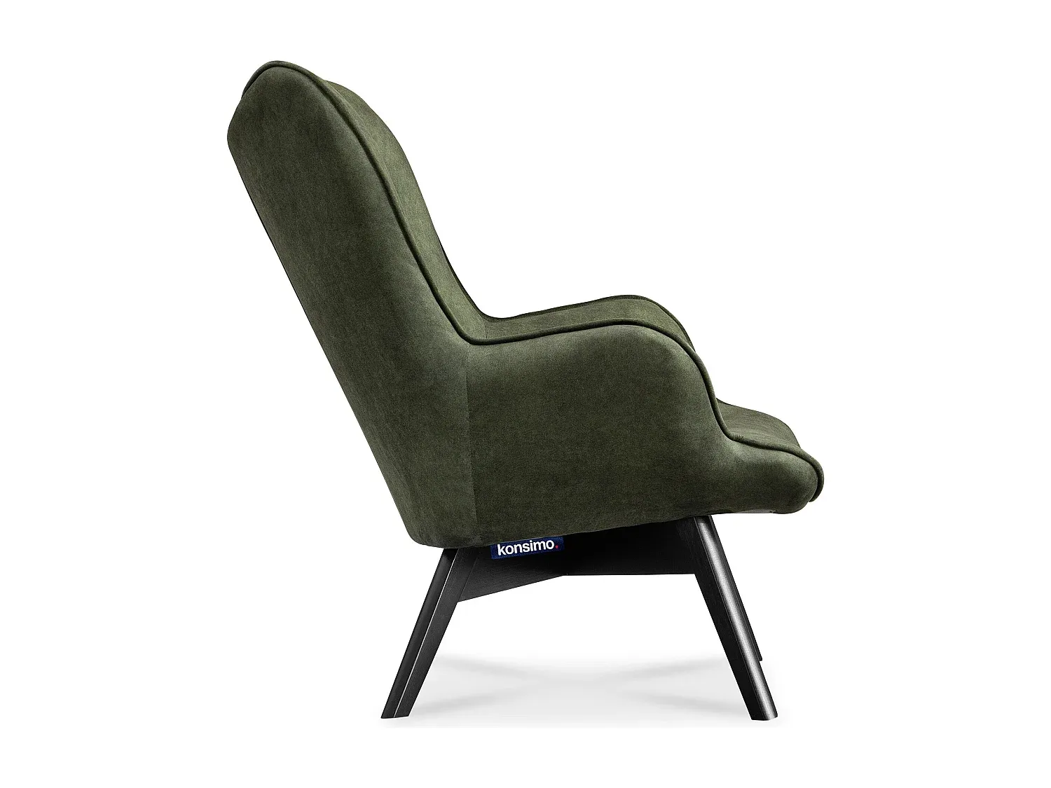 Moderner Einzelsessel in Dunkelgrün
