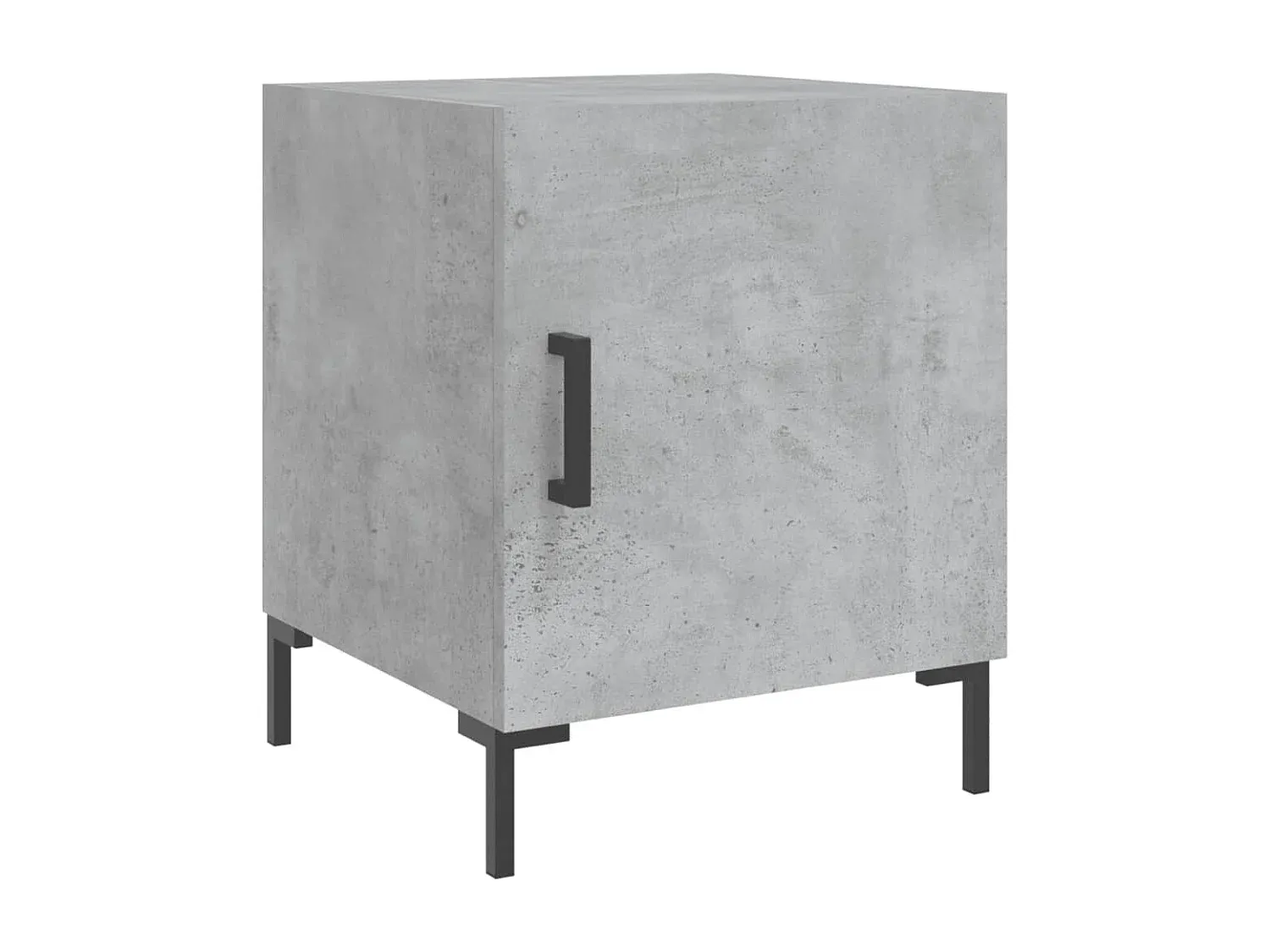 Nachttisch-Set, 2 Stück, Betongrau, 40x40x50 cm, Holzoptik