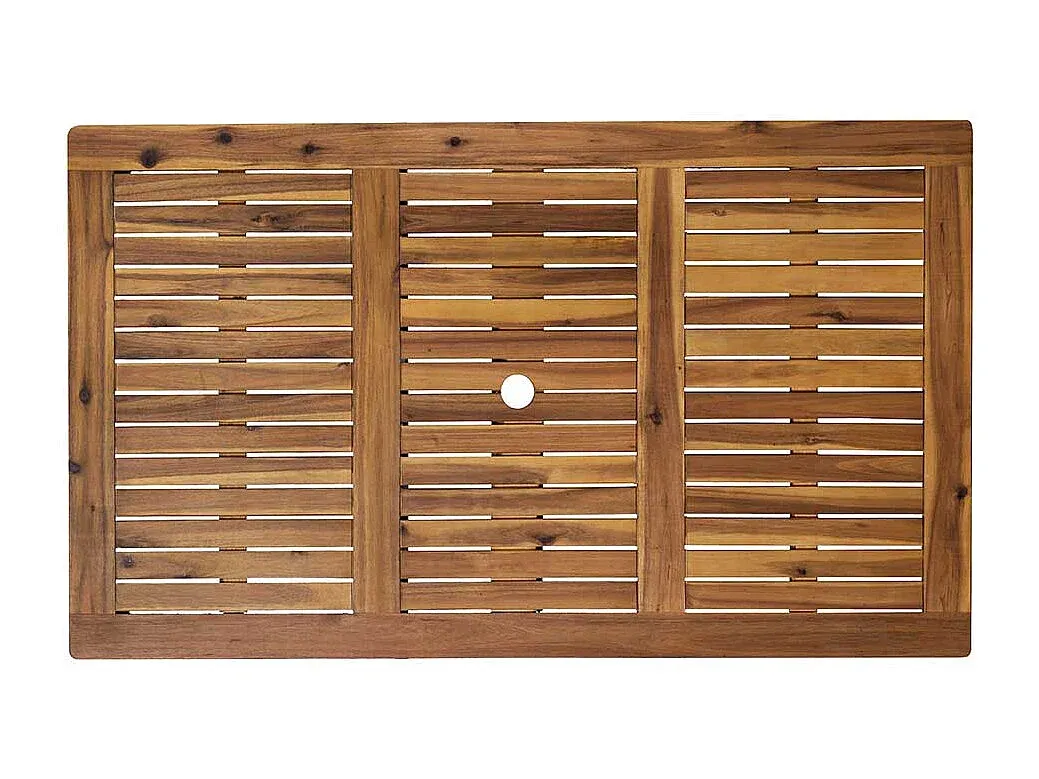 Robuster Gartentisch aus Akazienholz für den Außenbereich