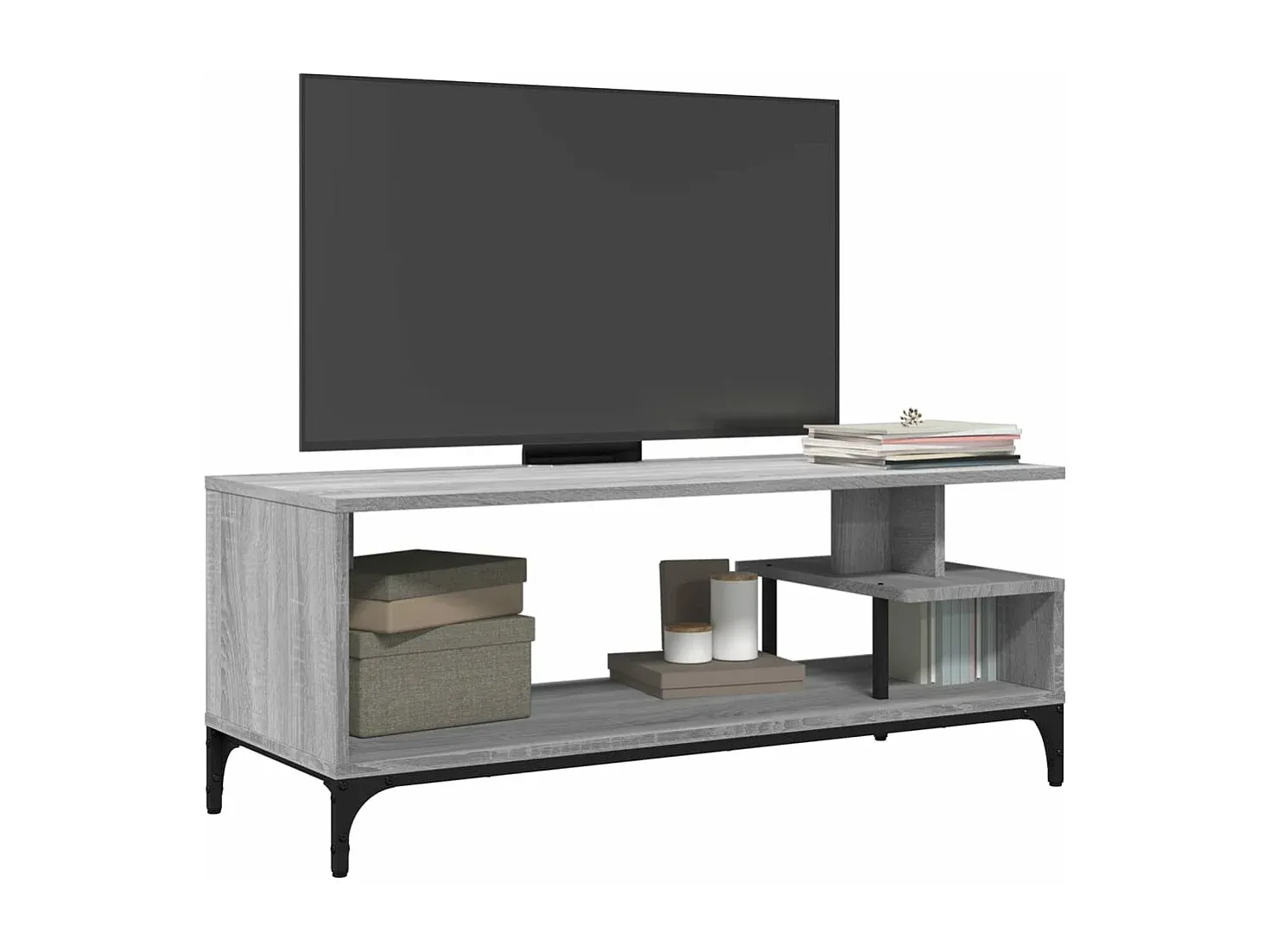 Moderner Fernsehtisch in Grau Sonoma, 102x40x41 cm