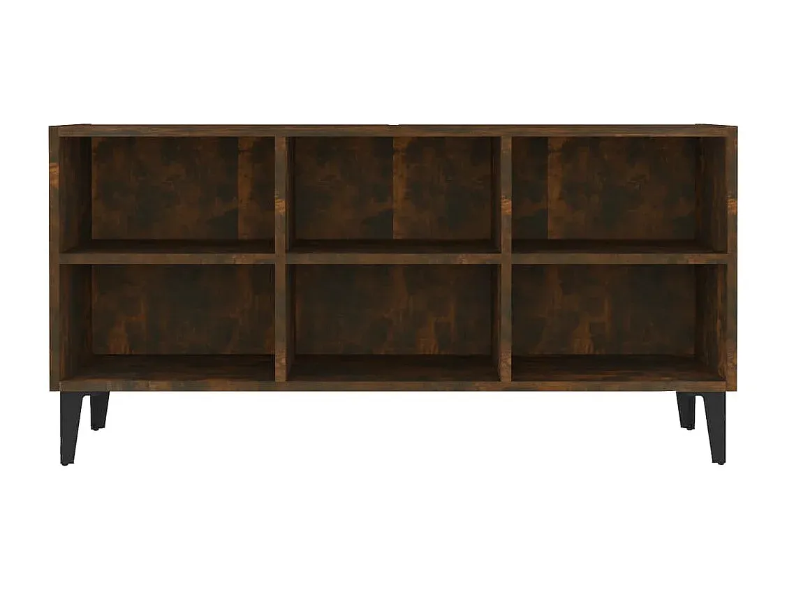 Moderner Fernsehschrank mit Metallbeinen in Rächereiche