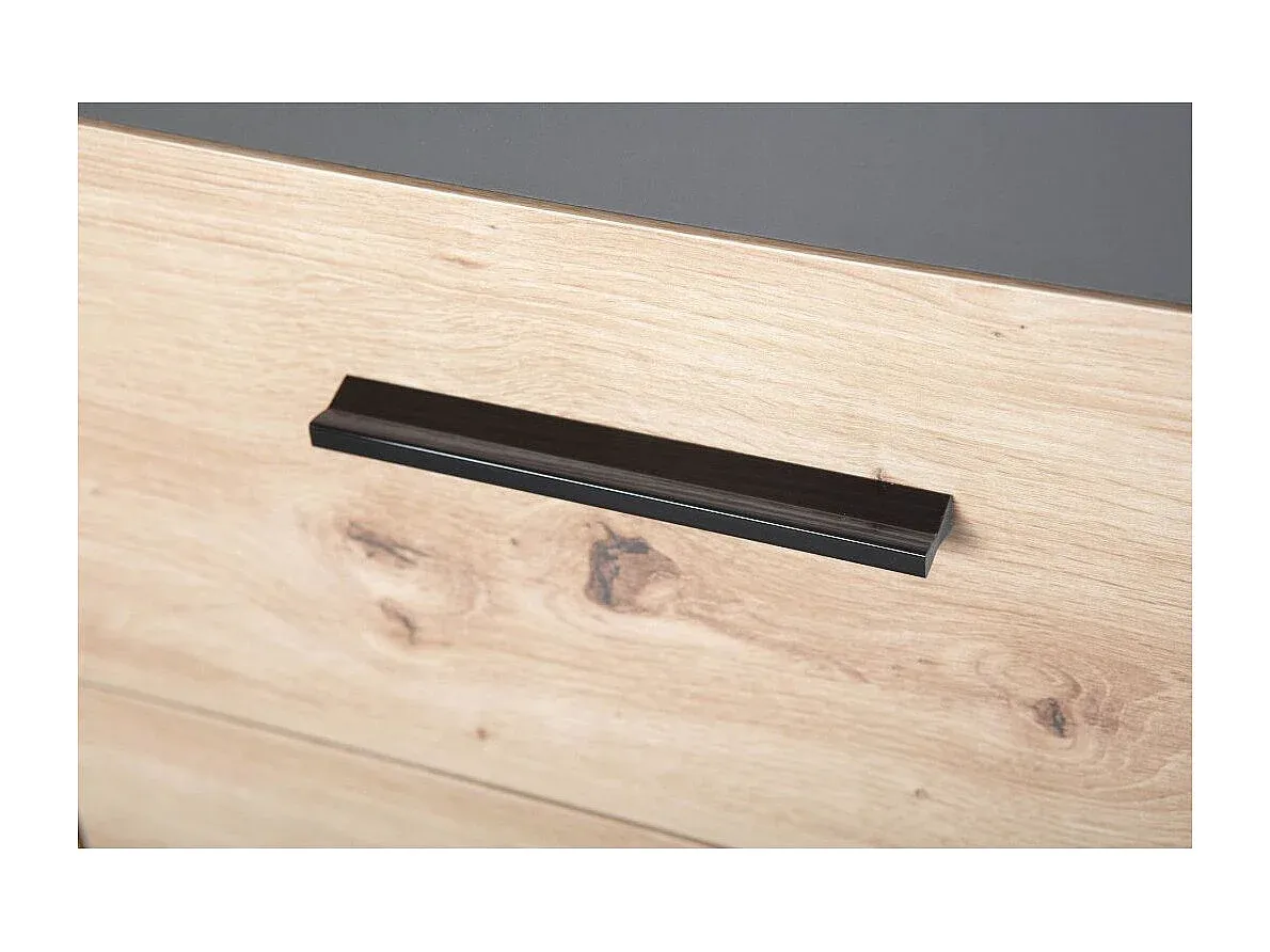 Moderne Kommode mit Schubladen und Tür in Anthrazit