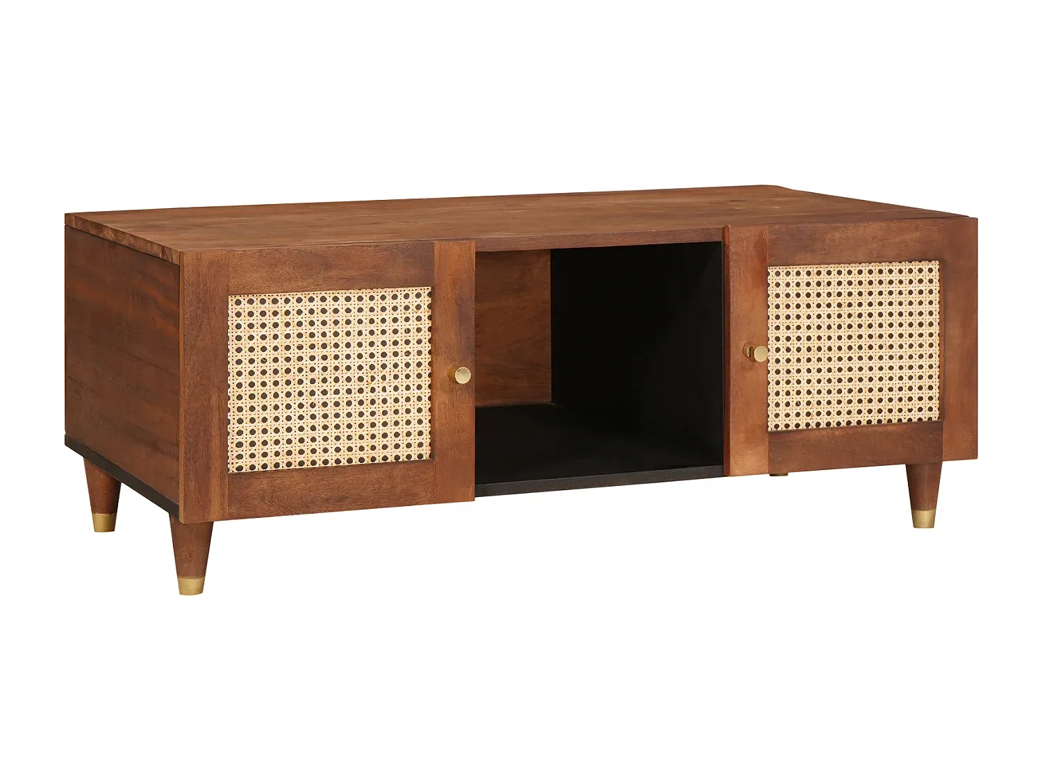 Moderner Holztisch für Wohnzimmer, Braun, 100x54x40 cm