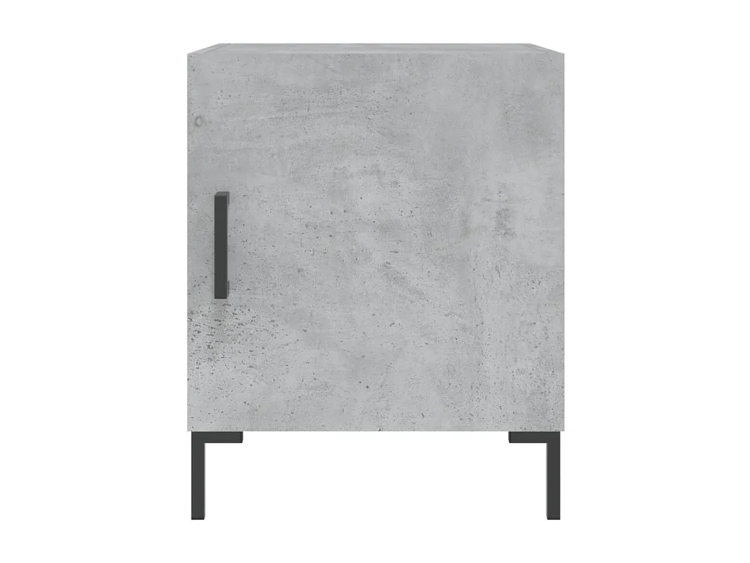 Nachttisch-Set, 2 Stück, Betongrau, 40x40x50 cm, Holzoptik