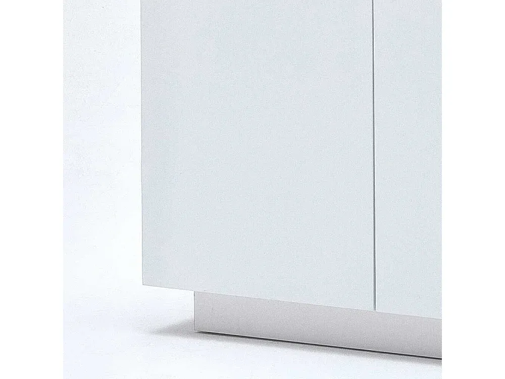 Moderner Weißer Sideboard mit Eiche Akzenten