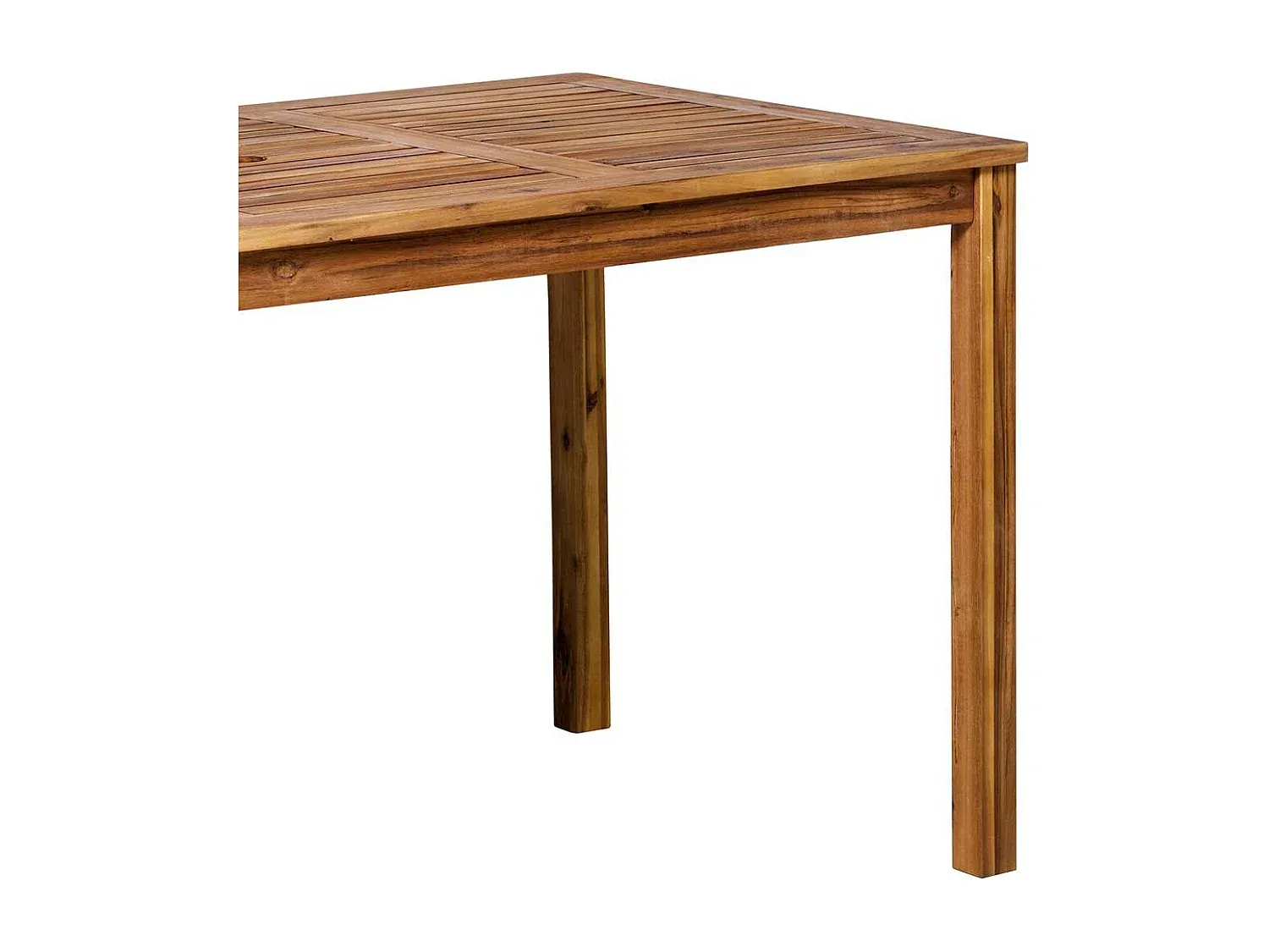 Robuster Gartentisch aus Akazienholz für den Außenbereich