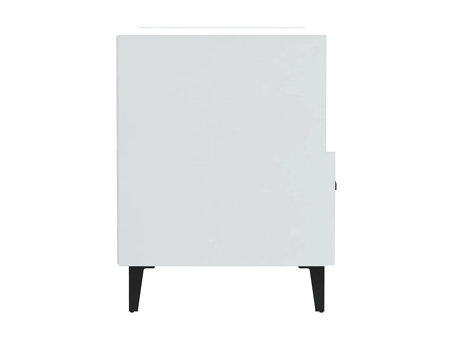 Doppelpack Nachttische Hochglanz Weiß