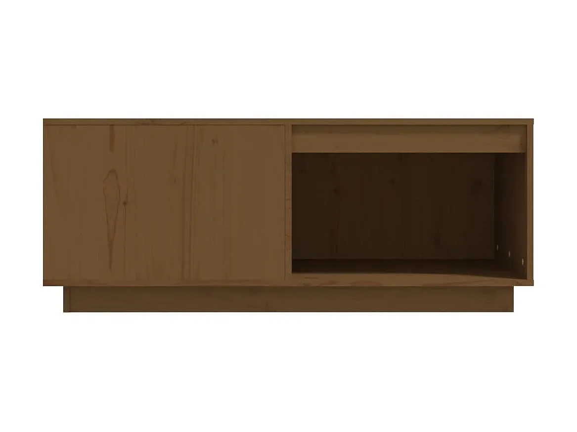 Rustikaler Holztisch im Honigton, 100x101x40 cm