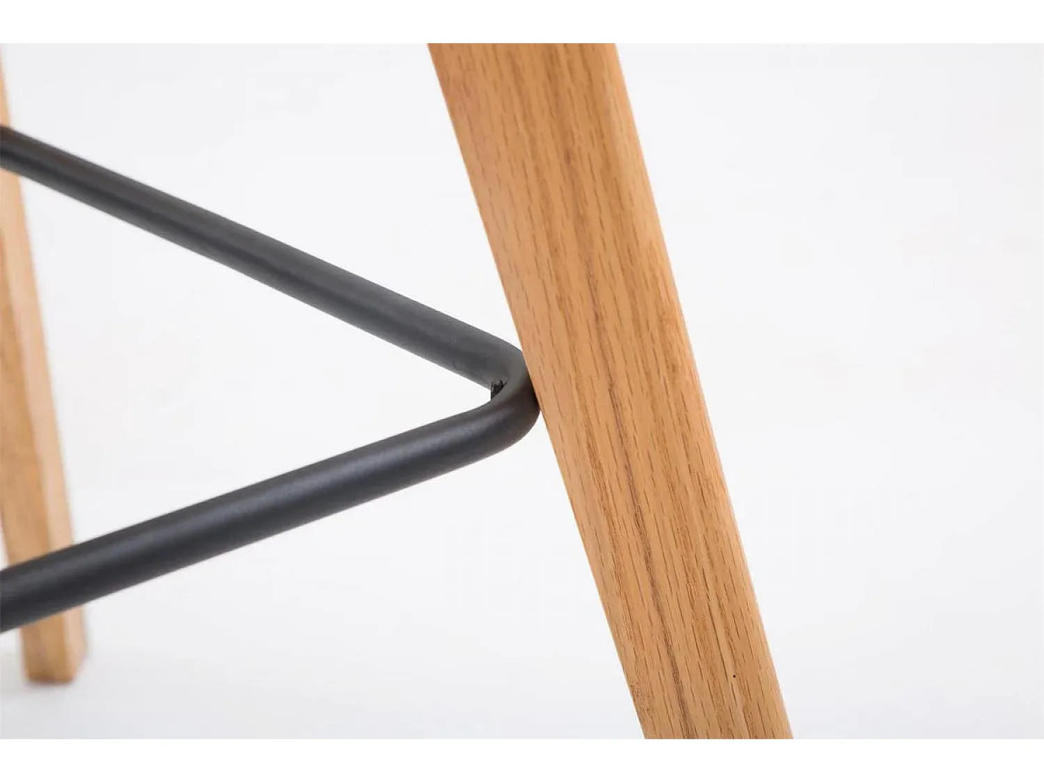 Barhocker Set aus Kunstleder und Holz, Grau