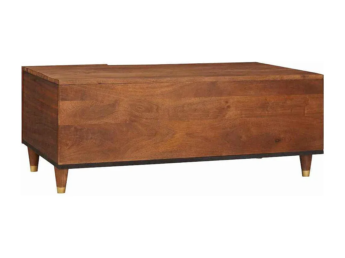 Moderner Holztisch für Wohnzimmer, Braun, 100x54x40 cm