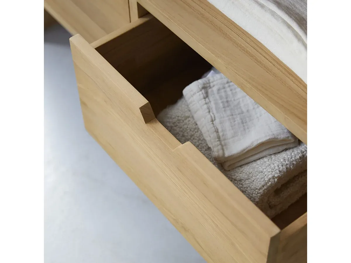 Teakholz Aufbewahrungseinheit 110 cm