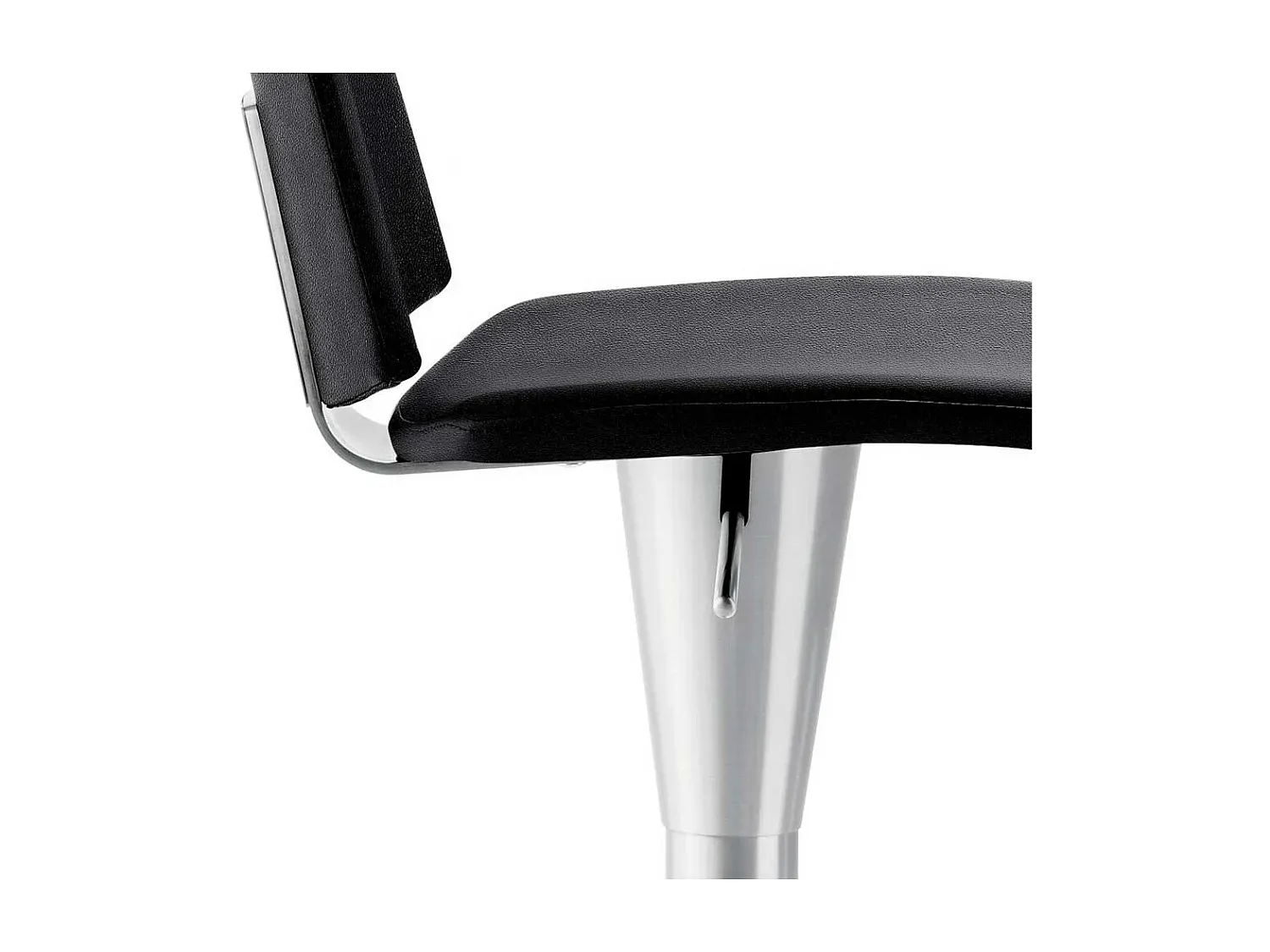 Höhenverstellbarer Barhocker mit gepolsterter Rückenlehne in Anthrazit