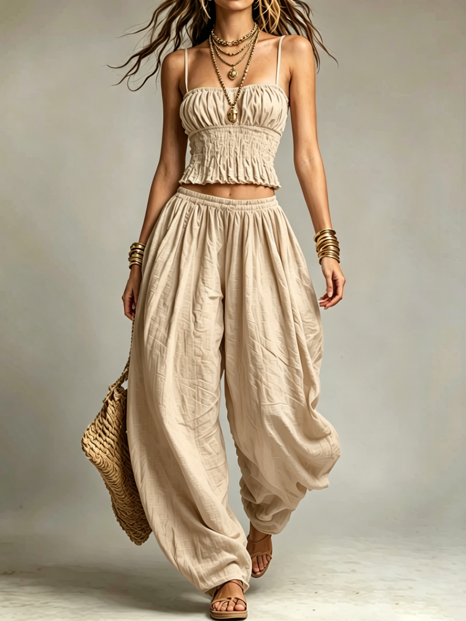Boho Smocked Two-Piece Set
