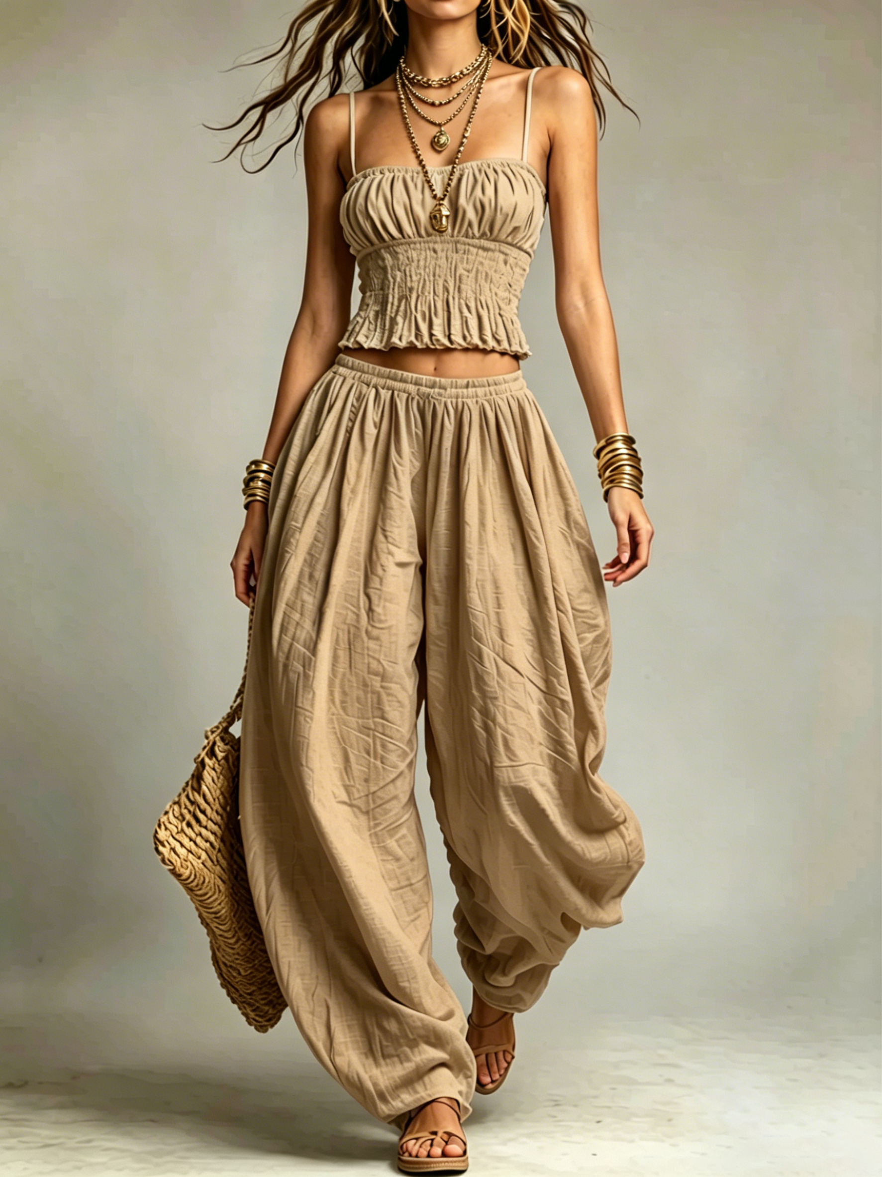 Boho Smocked Two-Piece Set