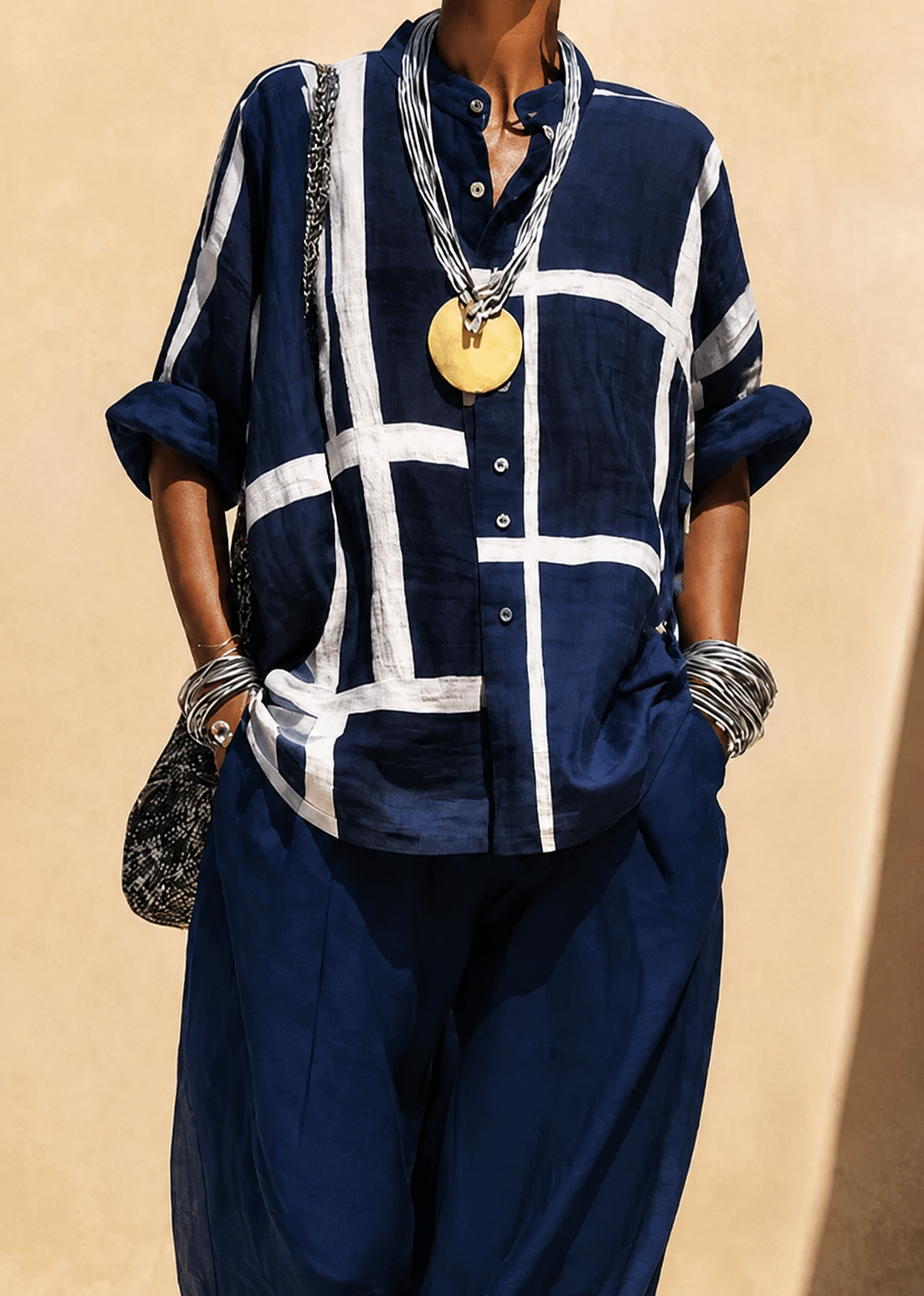Airy two-piece set with the comfort of wide-leg trousers