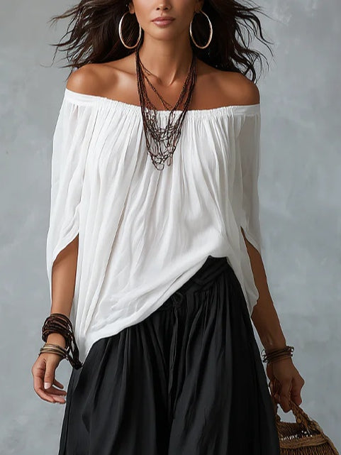 Women's Off-the-Shoulder Top: Feminine Style for Summer Evenings