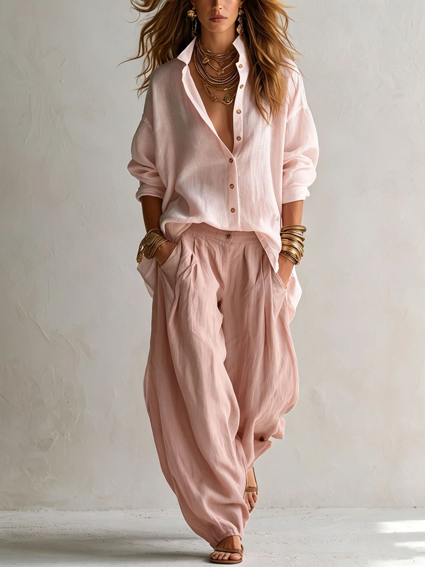 Relaxed Lantern Pants Set