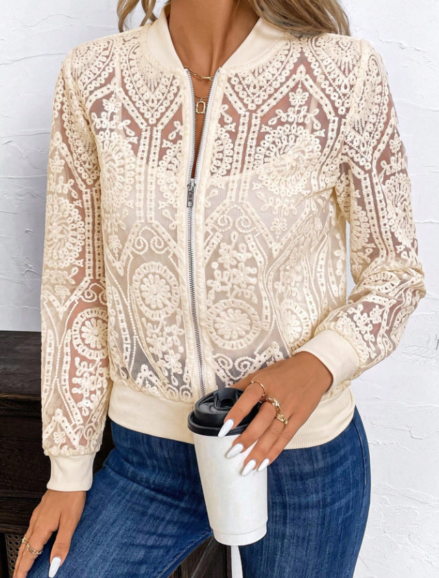 ✨Women's Elegant Floral Lace Jacket and Cotton Tank Top Two-Piece Set✨