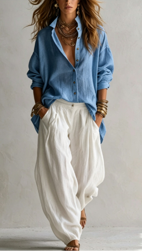 Relaxed Lantern Pants Set