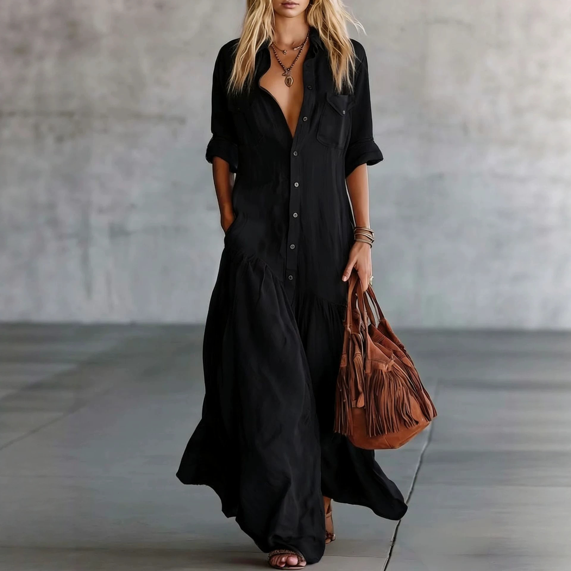 Pocketed Maxi Dress