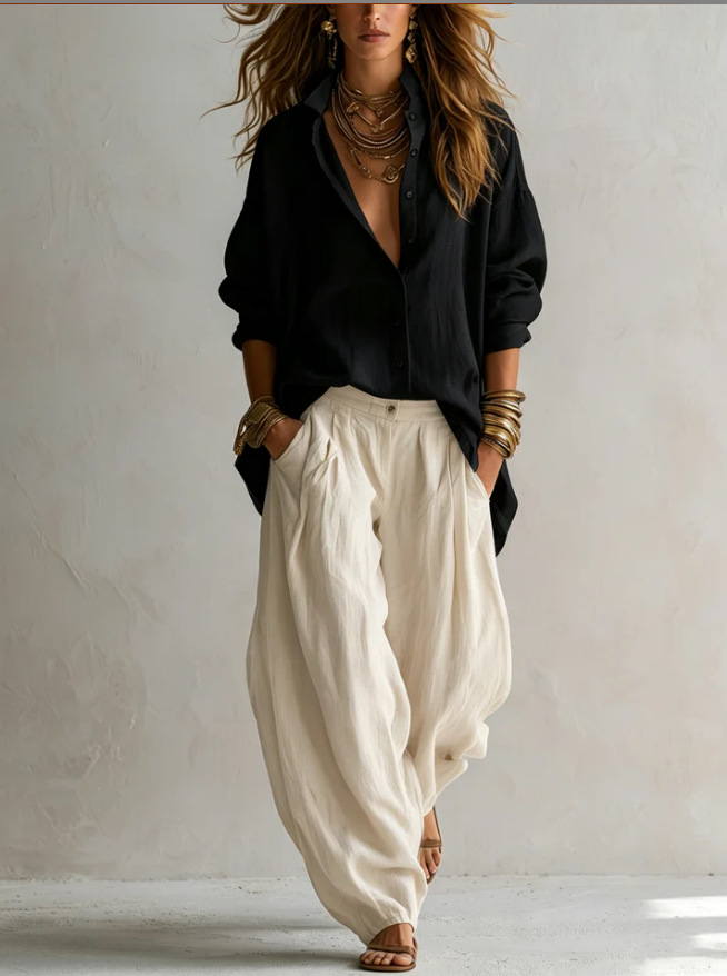 Relaxed Lantern Pants Set