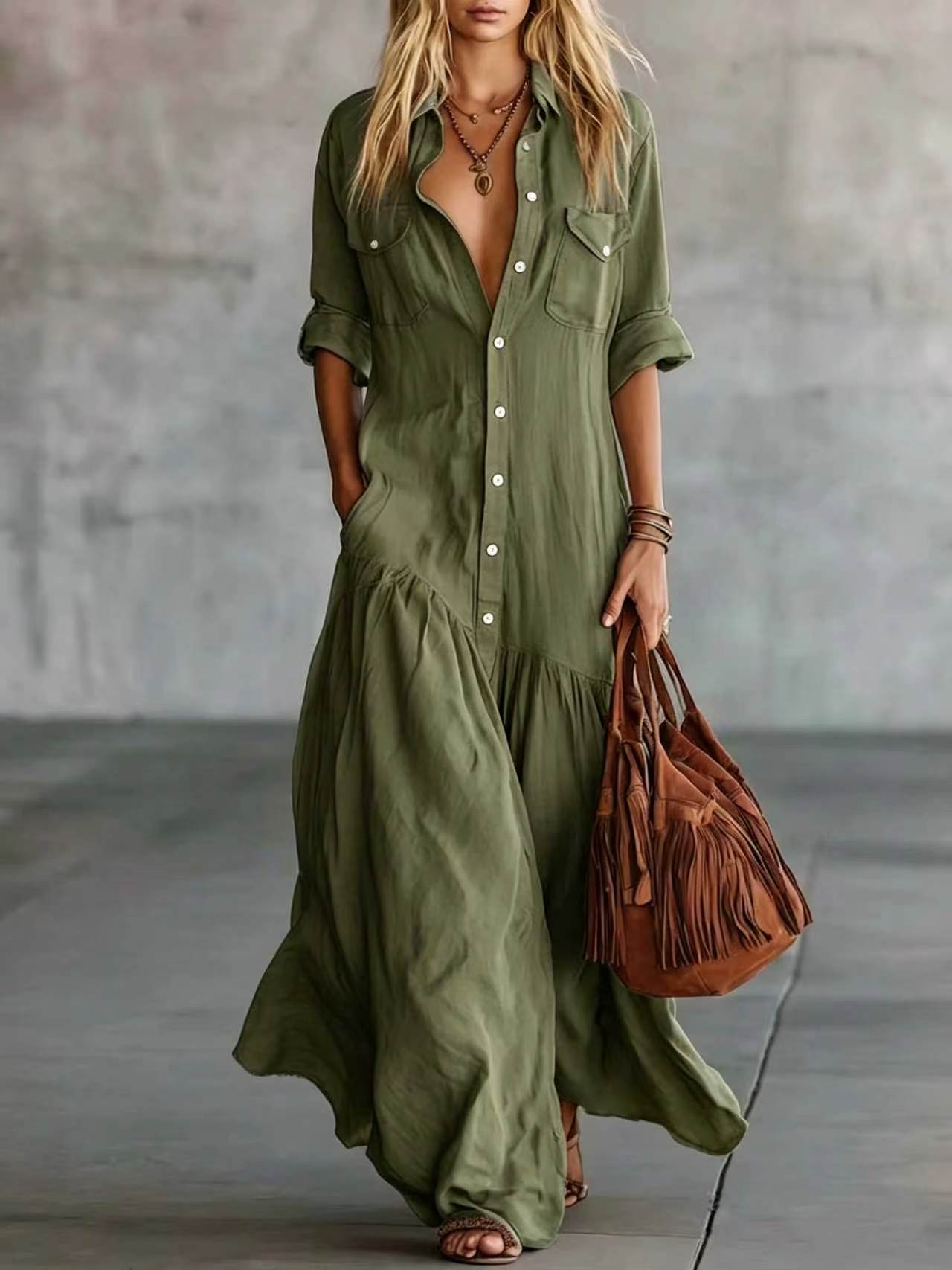 Pocketed Maxi Dress