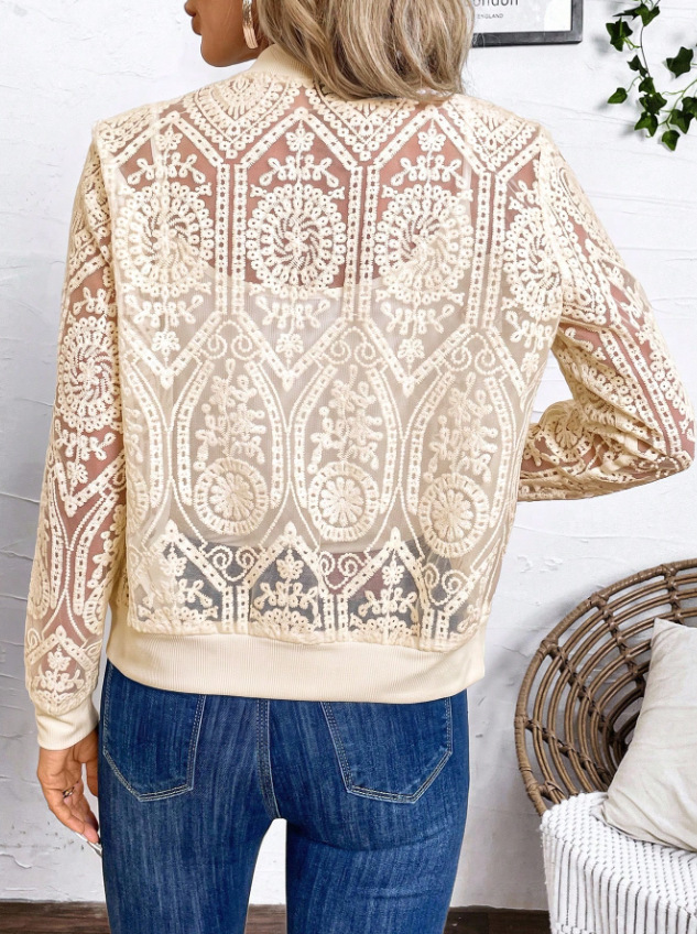 ✨Women's Elegant Floral Lace Jacket and Cotton Tank Top Two-Piece Set✨