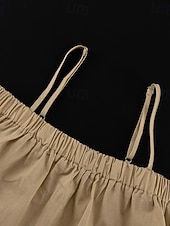 Linen Blend Cami Top & Wide Leg Pants Set – Loose Casual Two Piece Outfit