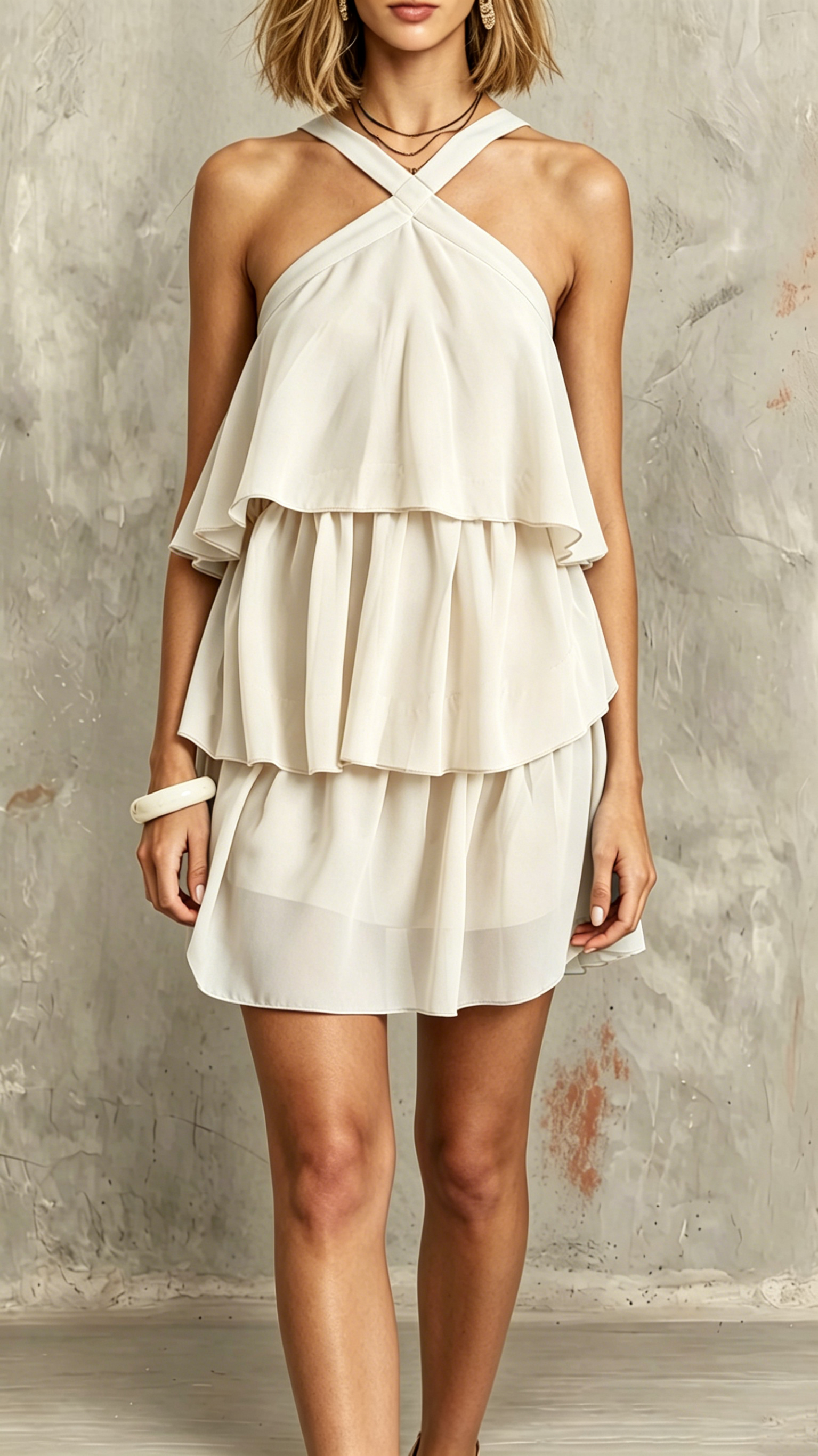 Women's Elegant Casual Layered Strappy Mini Dress