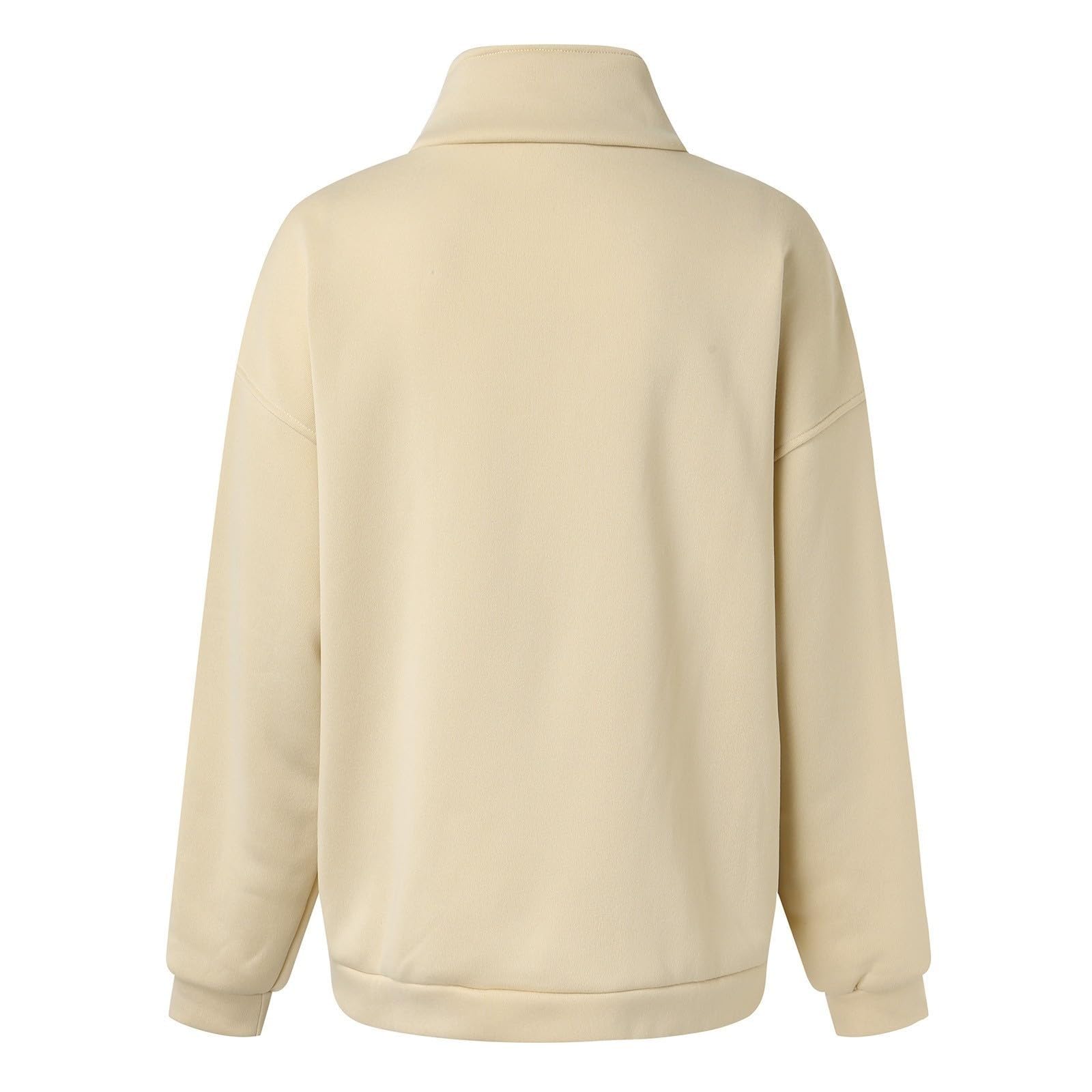 Women’s High Neck Quarter Zip Lounge Set Relaxed Sweatshirt & Jogger Pants 2 Piece Outfit