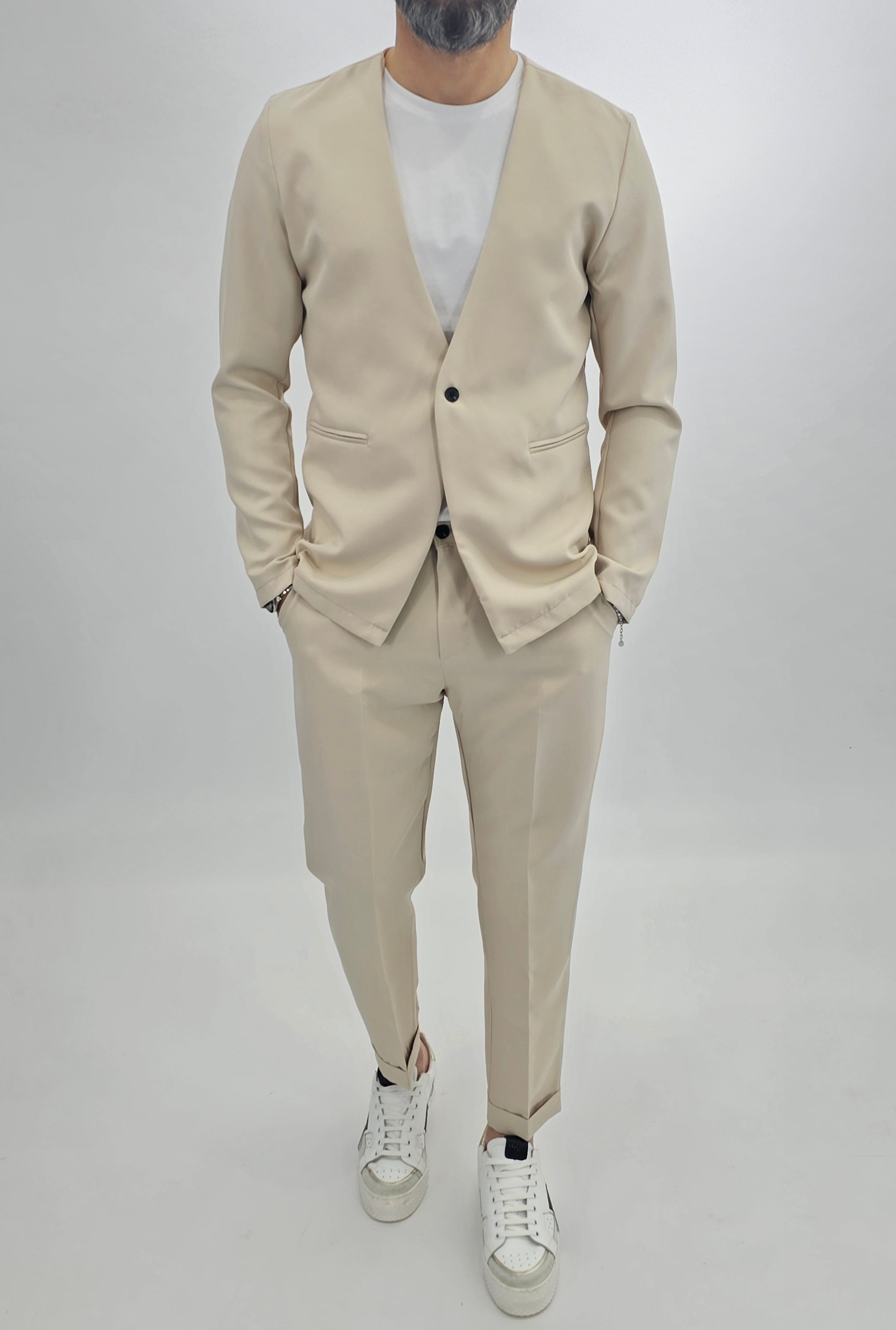 Men’s Minimalist Relaxed Fit Two-Piece Set – Lightweight Tailored Lounge Suit