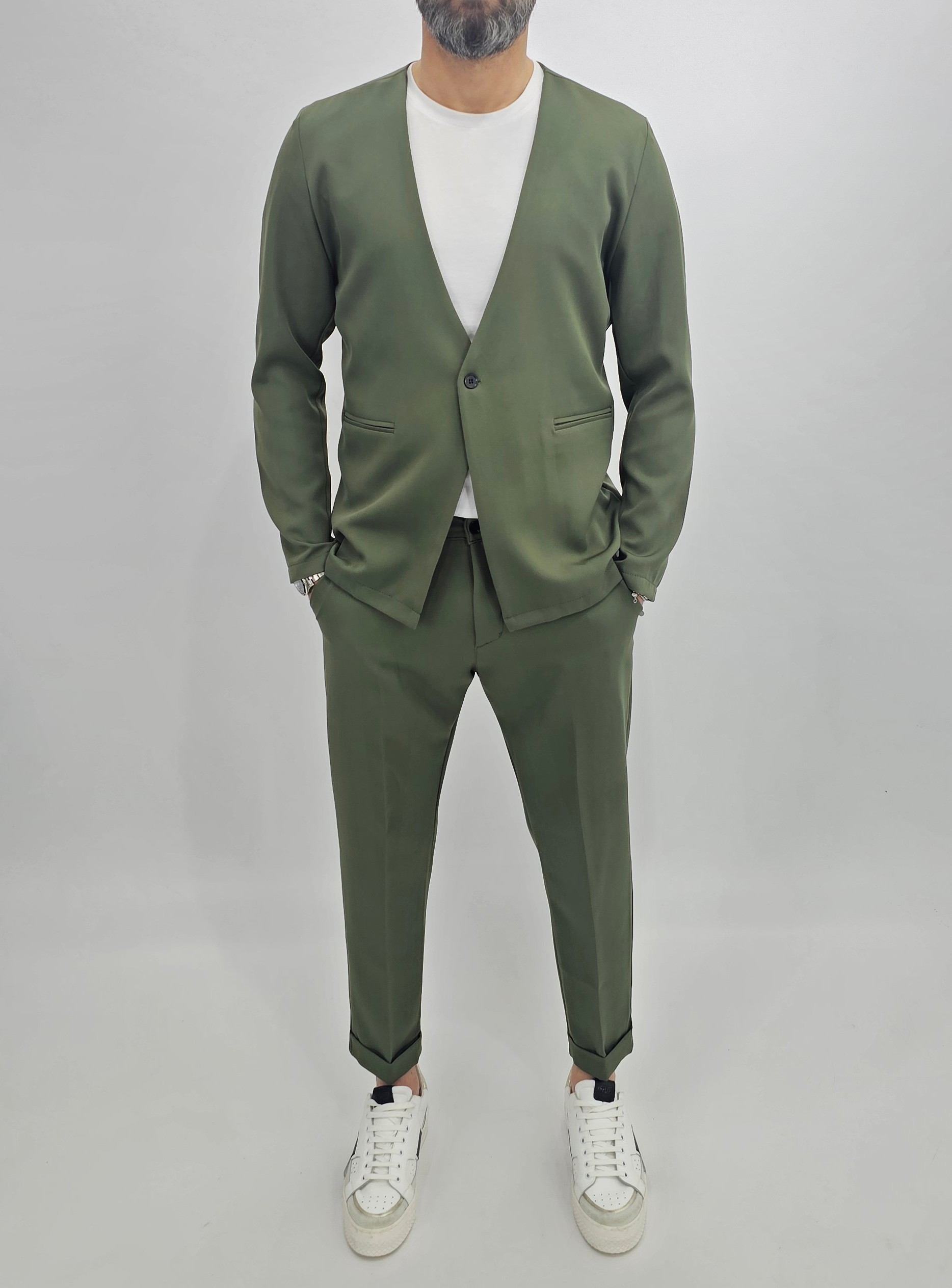 Men’s Minimalist Relaxed Fit Two-Piece Set – Lightweight Tailored Lounge Suit