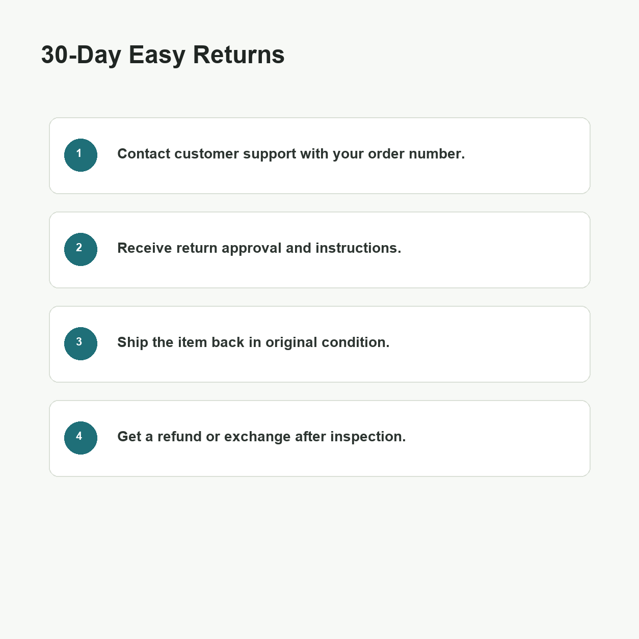 30-Day Easy Returns