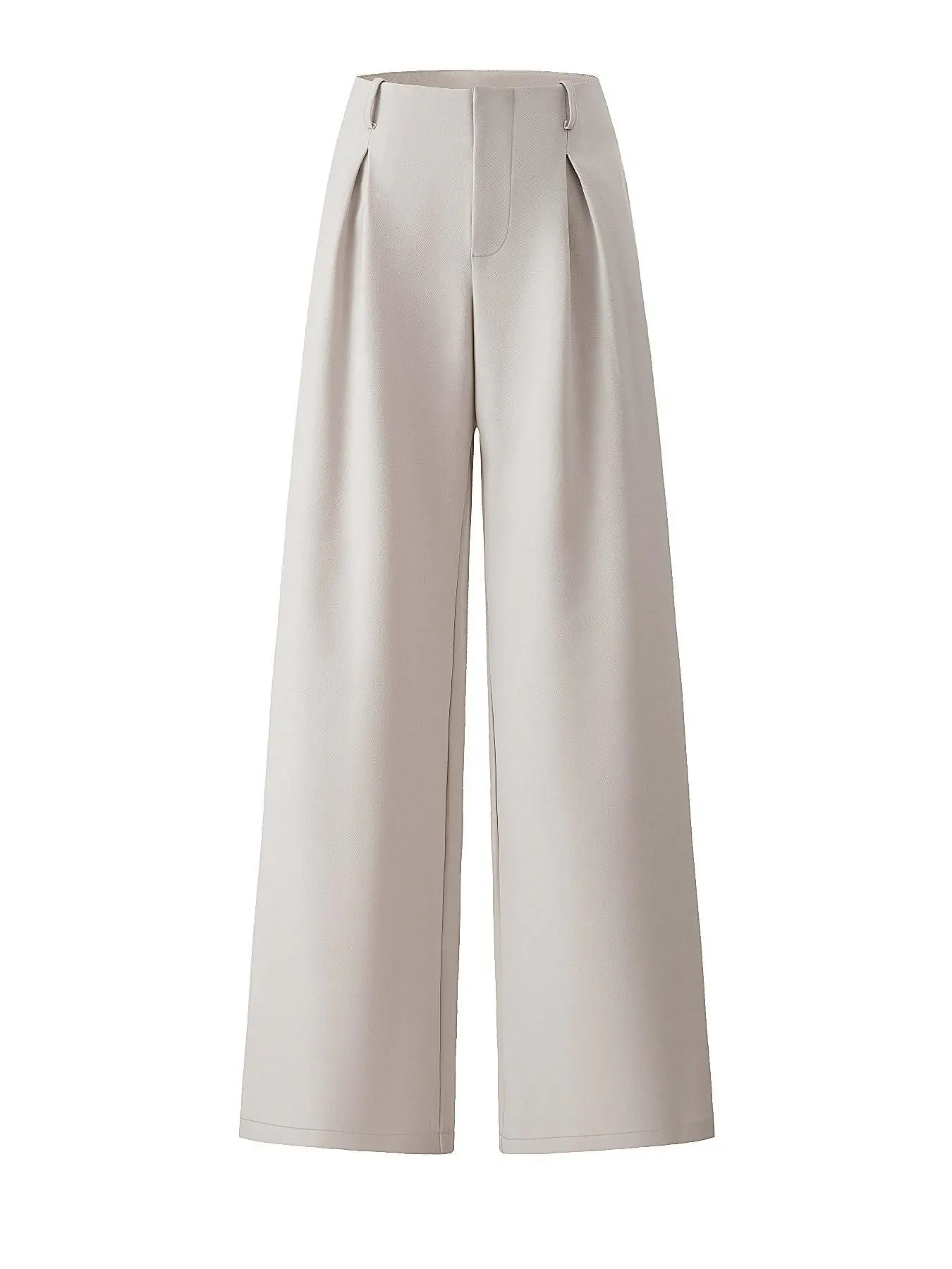 Women’s Pleated Wide Leg Pants with Pockets – Elegant High Waist Office Trousers