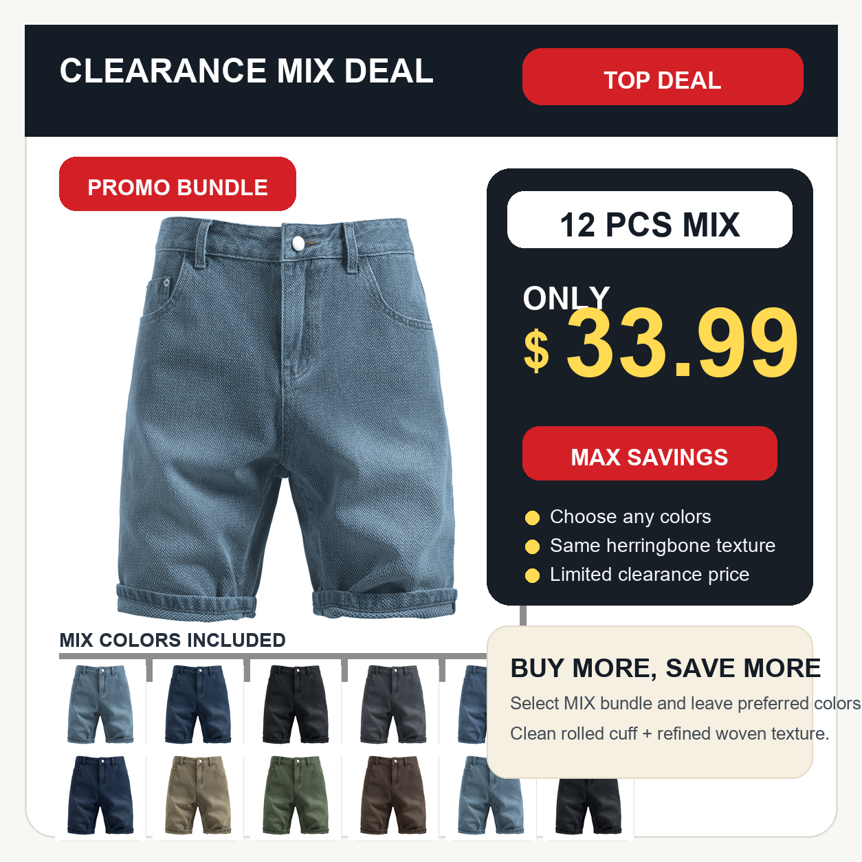 12 PCS MIX ONLY $33.99