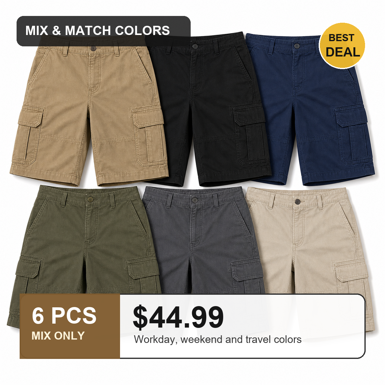 6 PCS MIX ONLY $44.99