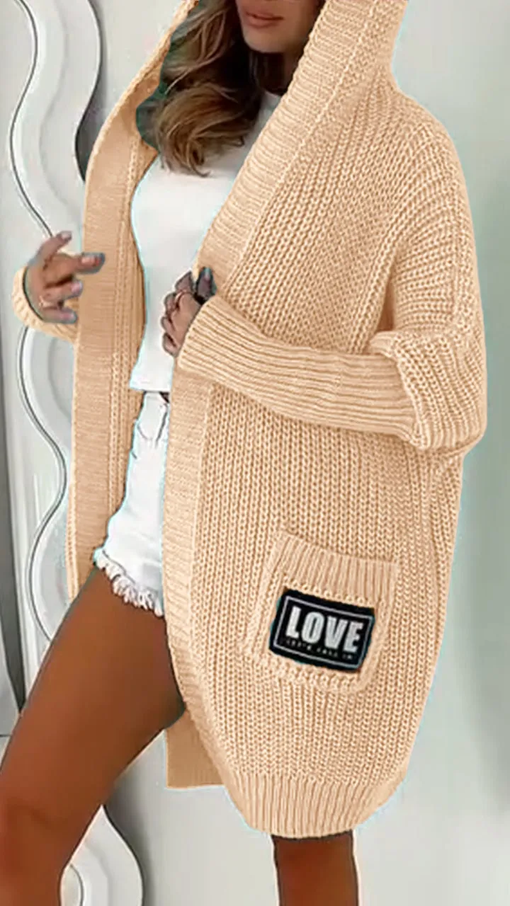 Women's Hooded Knitted Casual Cardigan