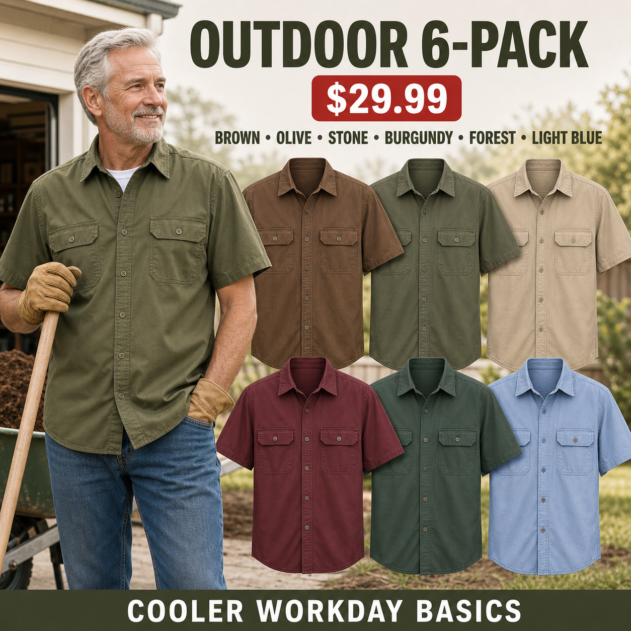 Men's Short Sleeve Work Shirts